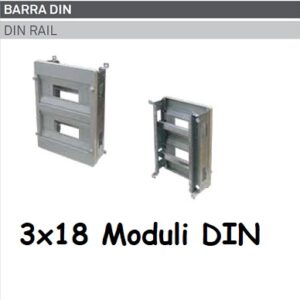 Supporto DIN 3x18 Moduli per Quadro Termoplastico 500x400